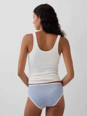 Slip taille basse en coton bio extensible