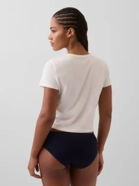 Slip taille basse en coton bio extensible