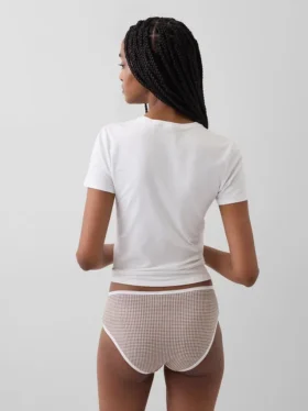 Slip taille basse en coton bio extensible