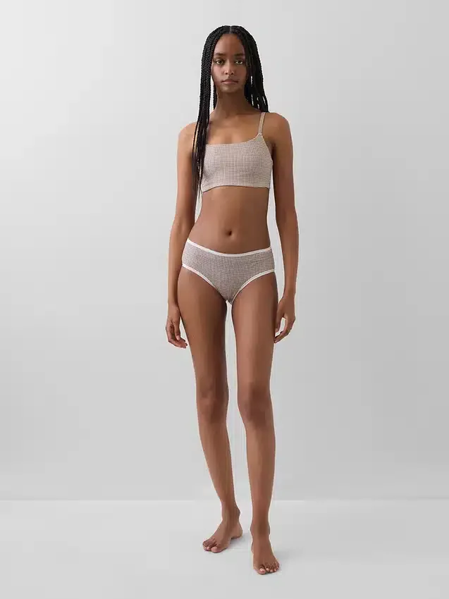 Slip taille basse en coton bio extensible