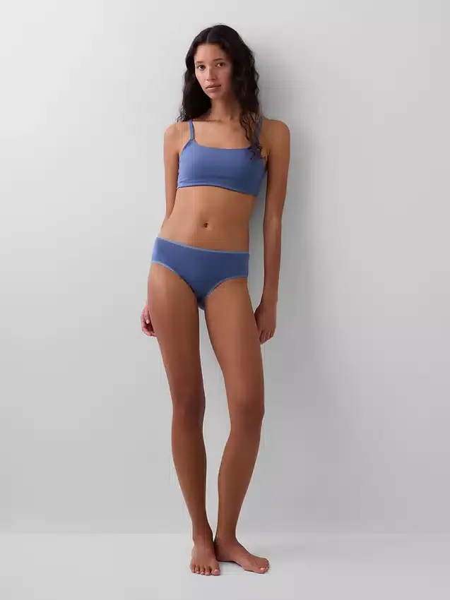 Slip taille basse en coton bio extensible