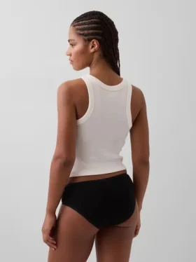 Slip taille basse en coton bio extensible (lot de 3)