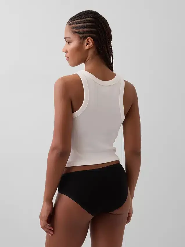 Slip taille basse en coton bio extensible