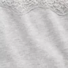 Slip taille basse en coton stretch bio avec bordure en dentelle