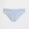 Slip taille basse en coton stretch bio avec bordure en dentelle