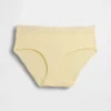 Slip taille basse en coton stretch bio avec bordure en dentelle