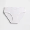 Slip taille basse en coton stretch bio avec bordure en dentelle