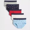 Slips « Americana » en coton stretch bio pour enfants (lot de 5)