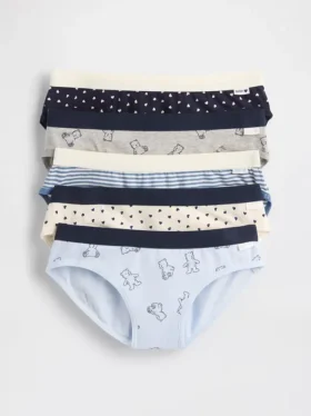 Slips bikini en coton stretch bio pour enfants (lot de 5)