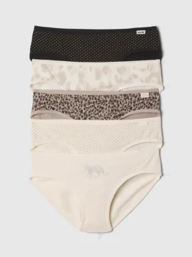 Slips bikini en coton stretch bio pour enfants (lot de 5)