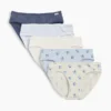 Slips bikini en coton stretch bio pour enfants (lot de 5)