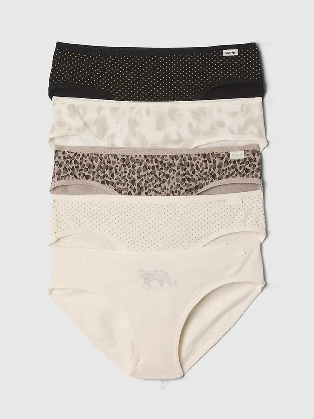 Slips bikini en coton stretch bio pour enfants (lot de 5)