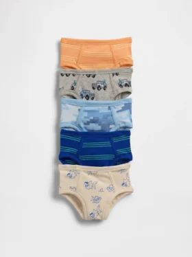 Slips en coton stretch bio pour tout-petits (lot de 5)