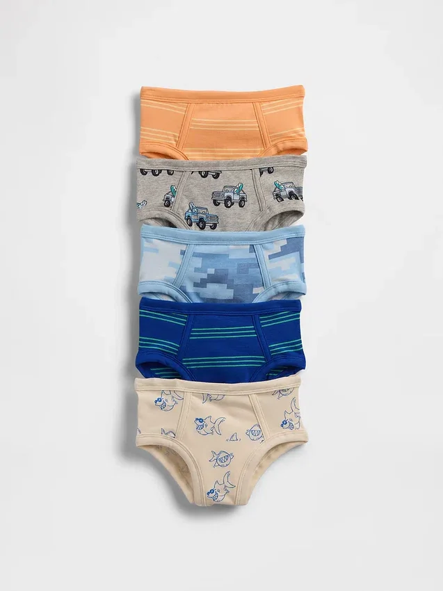 Slips en coton stretch bio pour tout-petits (lot de 5)