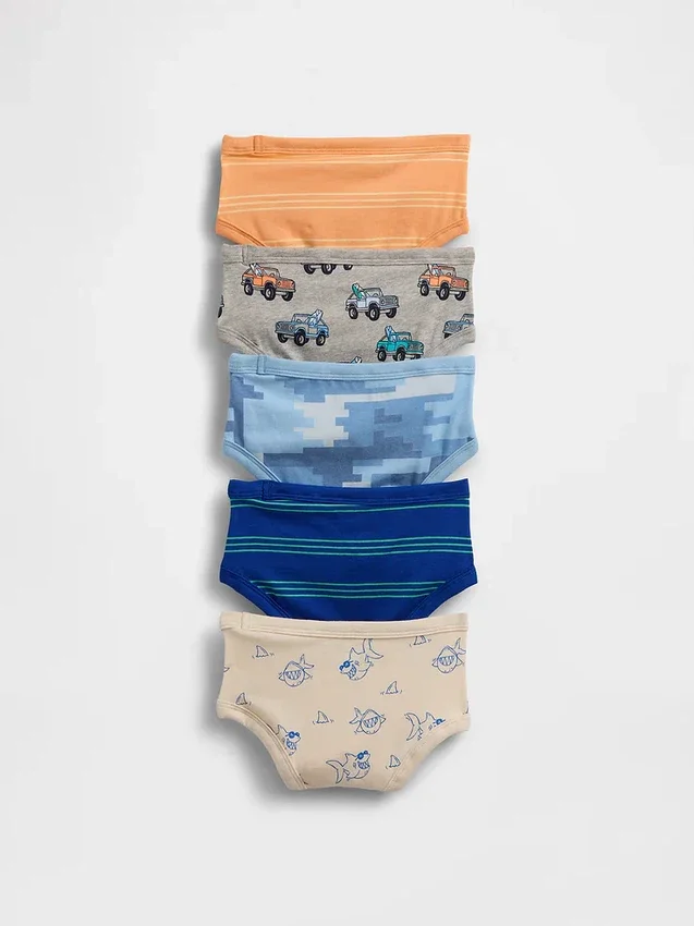 Slips en coton stretch bio pour tout-petits (lot de 5)
