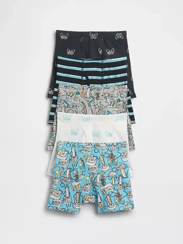 Slips pour enfants en coton stretch bio (lot de 5)