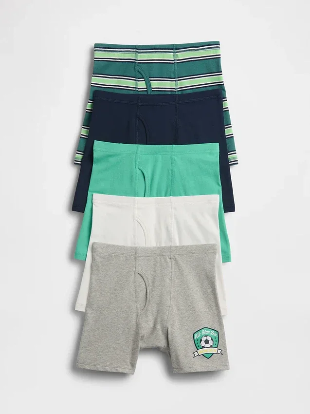 Slips pour enfants en coton stretch bio (lot de 5)
