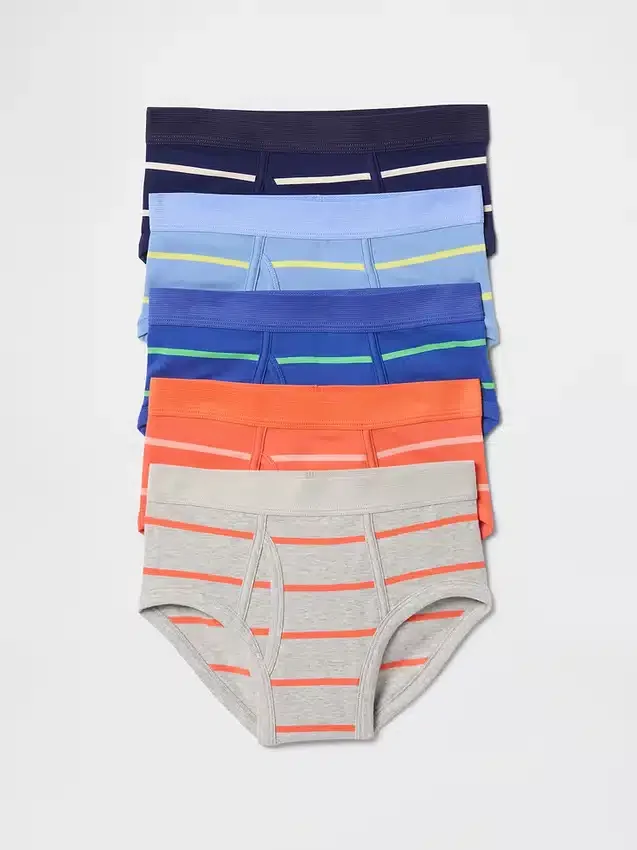 Slips pour enfants en coton stretch bio (lot de 5)