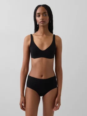 Soutien-gorge non doublé en coton bio extensible