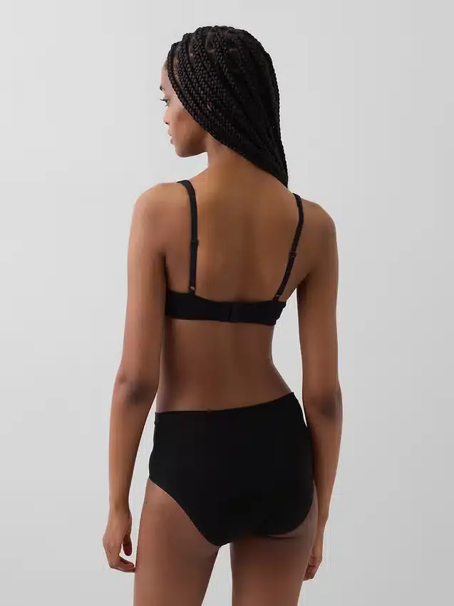 Soutien-gorge non doublé en coton bio extensible