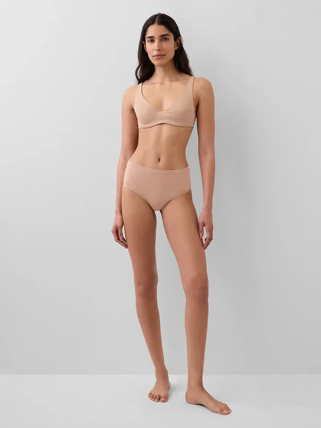 Soutien-gorge non doublé en coton bio extensible