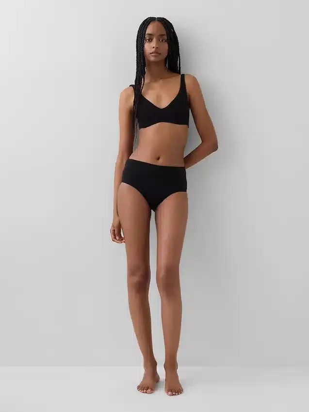 Soutien-gorge non doublé en coton bio extensible