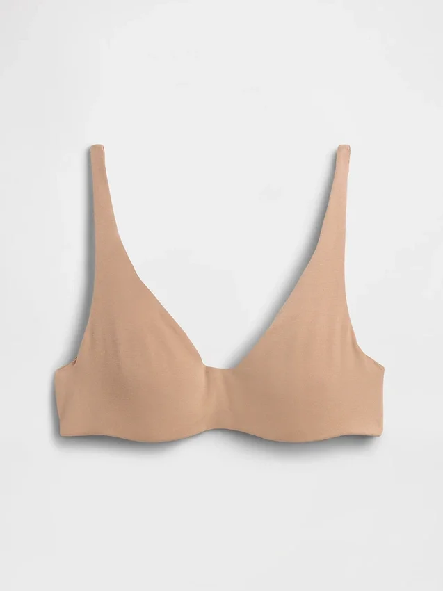 Soutien-gorge non doublé en coton bio extensible