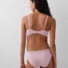 Soutien-gorge triangle en coton stretch bio avec bordure en dentelle