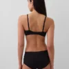 Soutien-gorge triangle en coton stretch bio avec bordure en dentelle