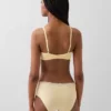 Soutien-gorge triangle en coton stretch bio avec bordure en dentelle