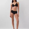 Soutien-gorge triangle en coton stretch bio avec bordure en dentelle