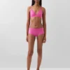 Soutien-gorge triangle en coton stretch bio avec bordure en dentelle