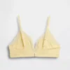 Soutien-gorge triangle en coton stretch bio avec bordure en dentelle