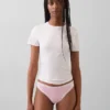 String en coton bio extensible avec bordure en dentelle