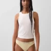 String en coton bio extensible avec bordure en dentelle