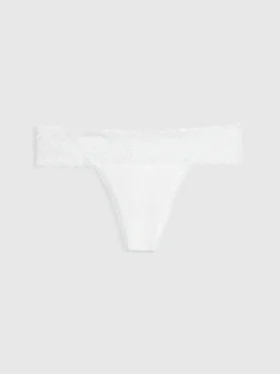 String en coton bio extensible avec bordure en dentelle