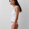 String en coton bio extensible avec bordure en dentelle