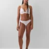 String en coton bio extensible avec bordure en dentelle