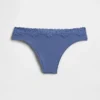 String en coton bio extensible avec bordure en dentelle