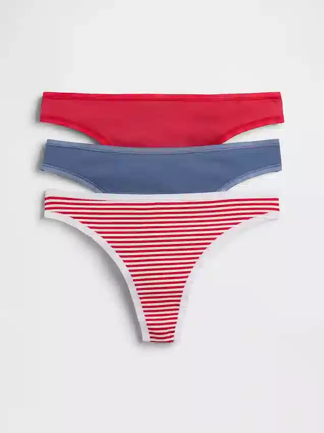 String en coton stretch bio (lot de 3)