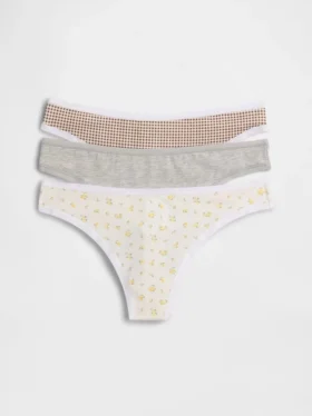String en coton stretch bio (lot de 3)