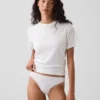 String en coton stretch bio ultra-doux avec bordure en dentelle