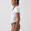 String en coton stretch bio ultra-doux avec bordure en dentelle