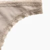String en coton stretch bio ultra-doux avec bordure en dentelle