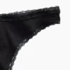 String en coton stretch bio ultra-doux avec bordure en dentelle