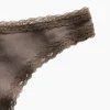 String en coton stretch bio ultra-doux avec bordure en dentelle