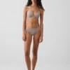 String en coton stretch bio ultra-doux avec bordure en dentelle