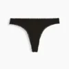 String en coton stretch bio ultra-doux avec bordure en dentelle