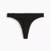 String en coton stretch bio ultra-doux avec bordure en dentelle
