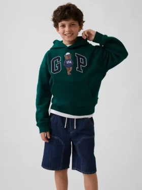 Sweat à capuche ample pour enfant Vintagesoft avec logo Brannan Bear